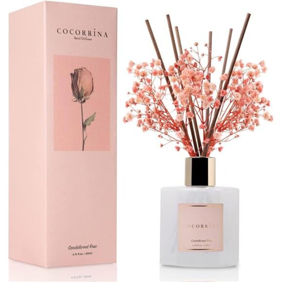 Cocorrína Premium Reed Diffuser Set with Preserved Baby's Breath & Cotton Stick - Picture 1 of 7